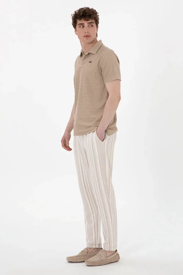 Мужские спортивные штаны с прямым кроем U.S. Polo Assn., Beige — фото 3