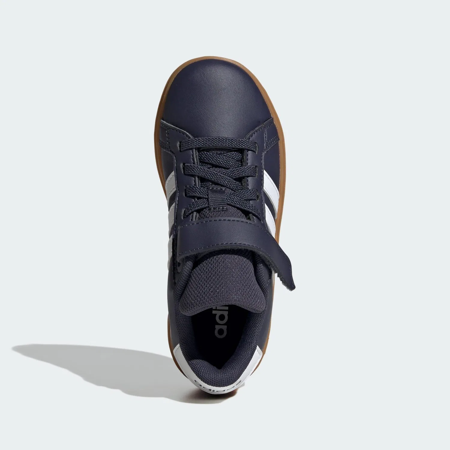 Детские кроссовки с ремешками на липучке Grand Court 2.0 Adidas, Dark Blue White Brown — фото 3