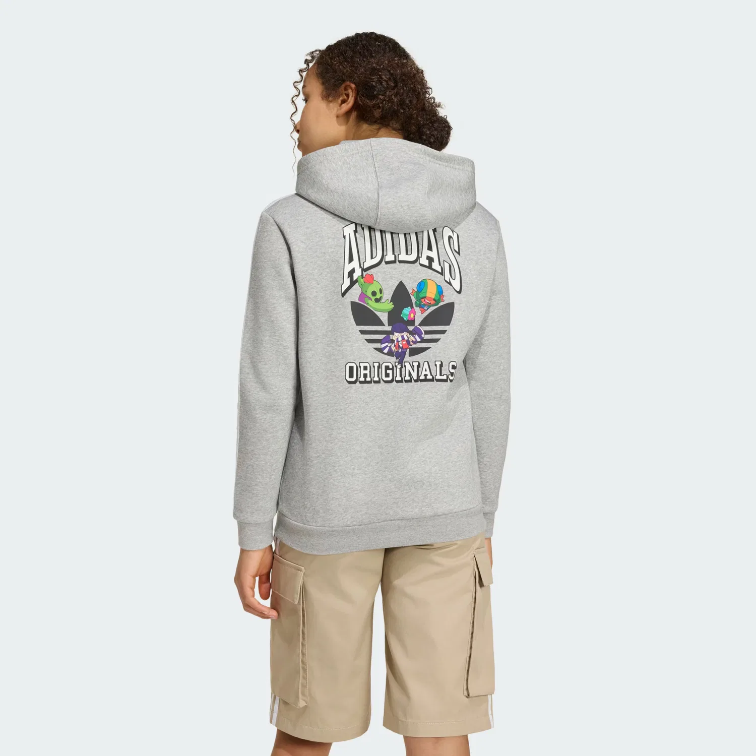 Толстовка Adidas Originals серого цвета — фото 2