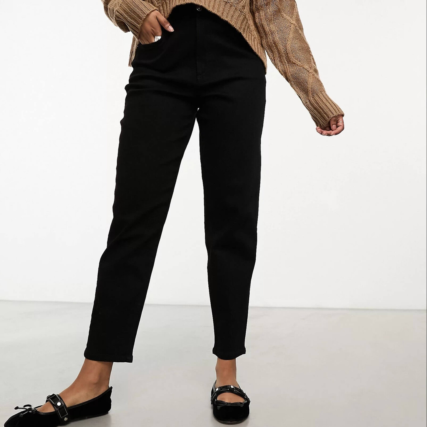 

Джинсы Miss Selfridge Mom High Waist, черный
