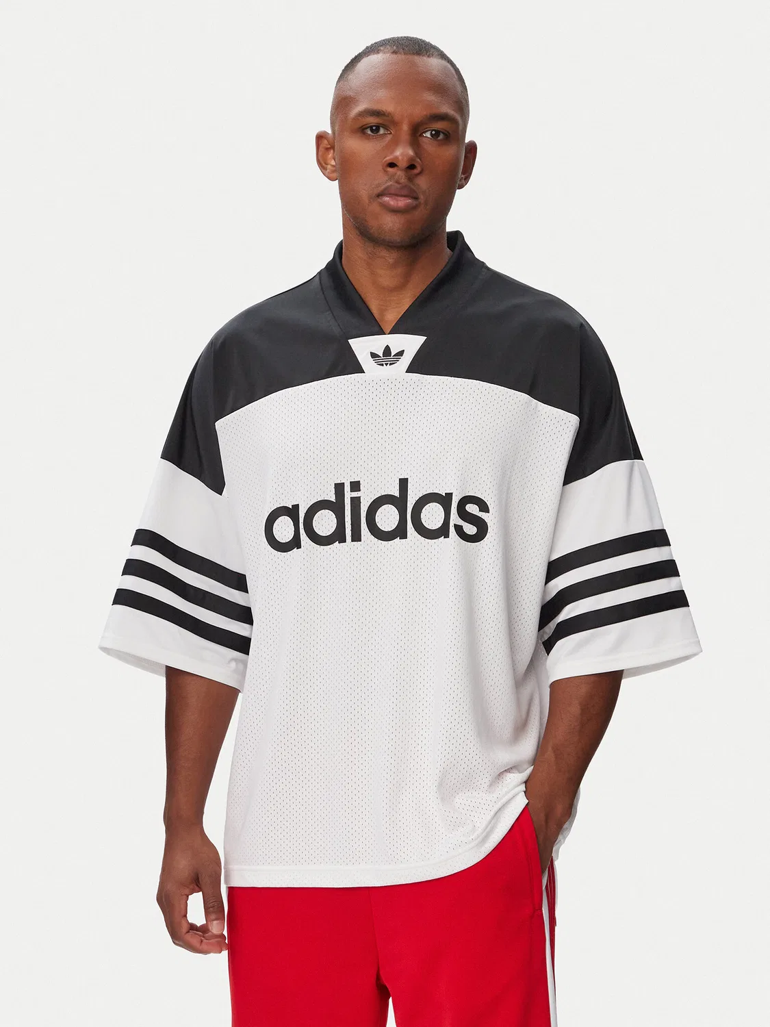 Мужская футболка свободного кроя Adicolor Adidas, белый