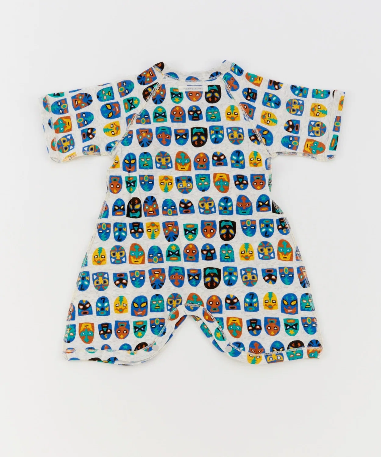 Детский комбинезон-боди с принтом Mask Ocean&Ground, Light Blue — фото 2