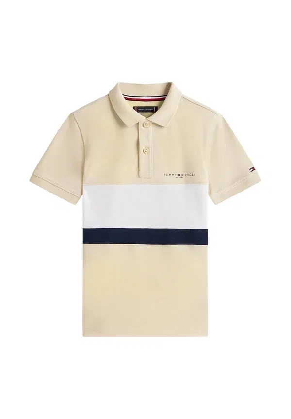 Футболка поло хлопковая Tommy Hilfiger beige, бежевый