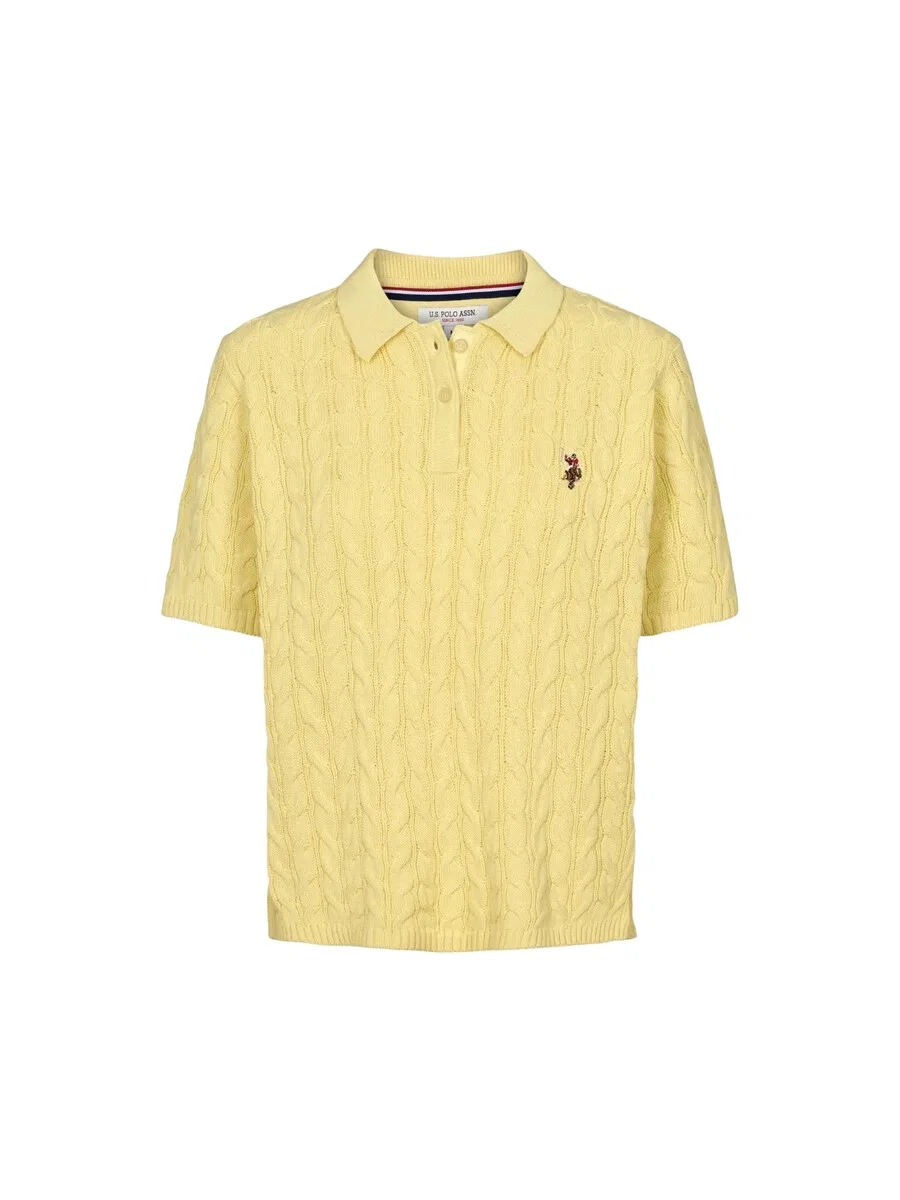 Футболка U.S. Polo Assn. 'UWMagda' лимонного цвета