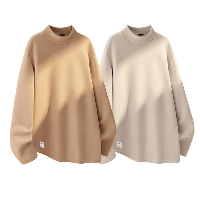 Детский комплект футболок из 2 штук MINISO, Цвет 2-Packcashmere-Like Fleece | Khaki+Apricot