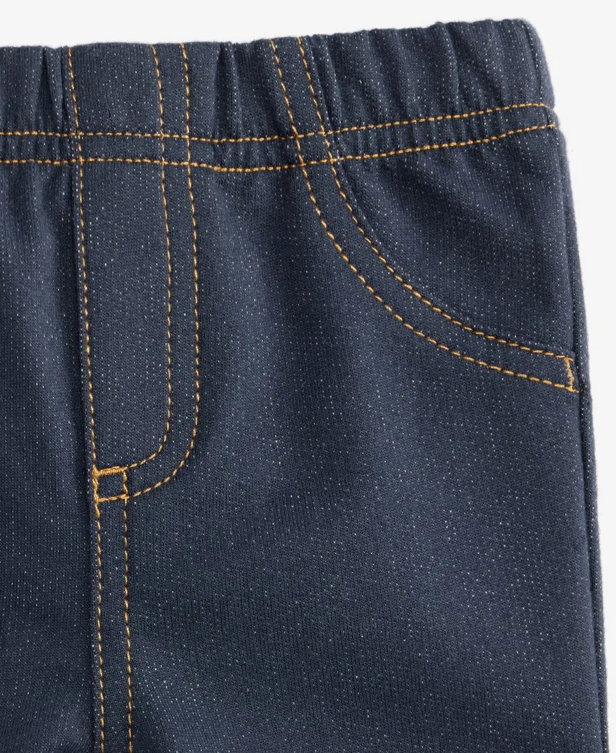 Детские джоггеры из денима с контрастной отстрочкой First Impressions, Navy Nautical — фото 2