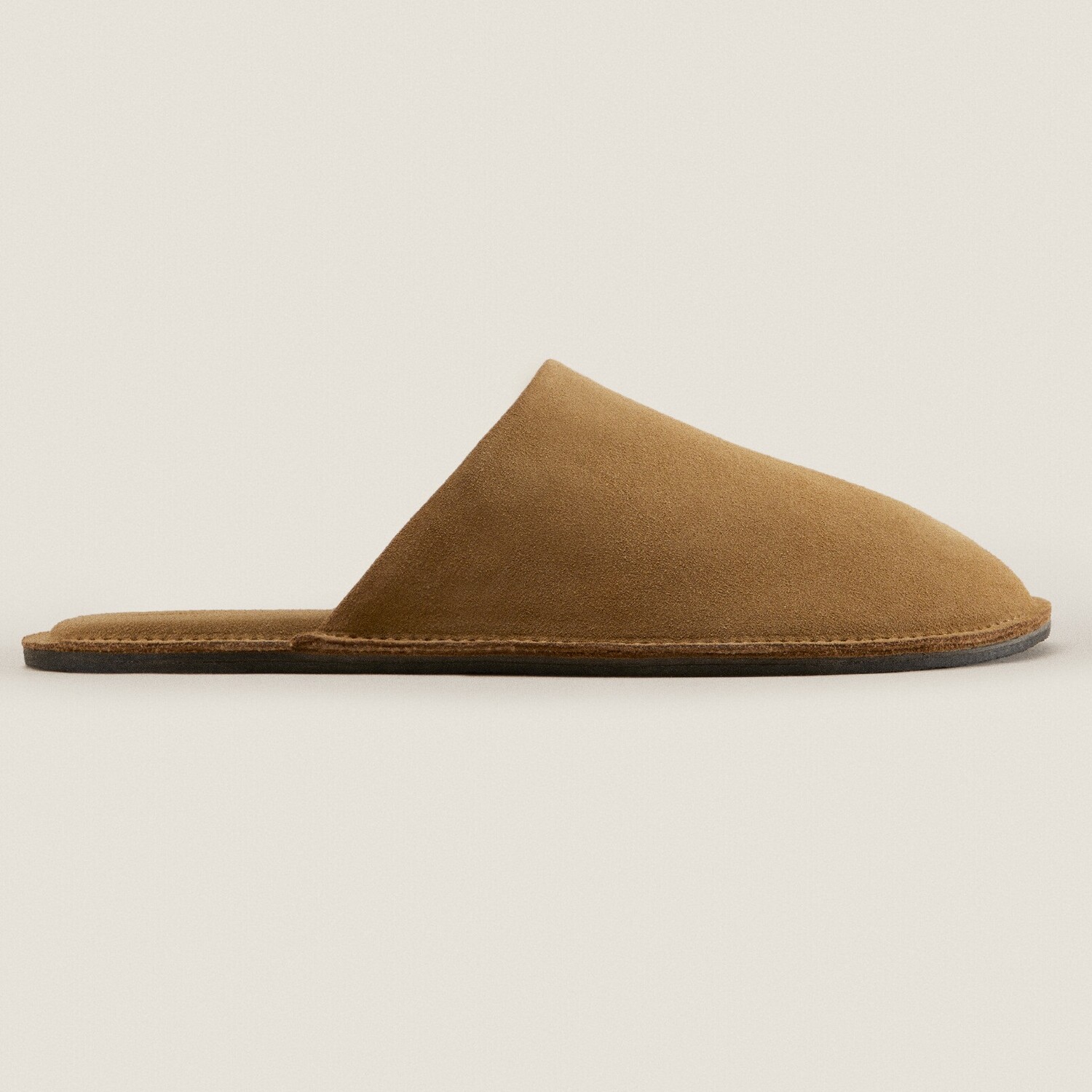 

Тапочки Zara Home Minimalist Leather Mule, бежевый
