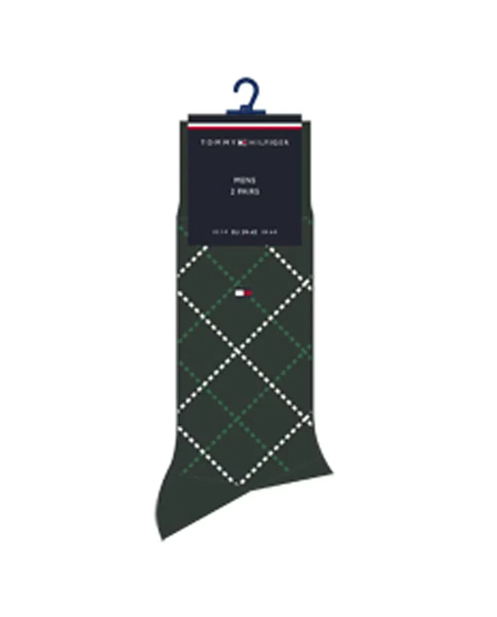 Мужские носки, комплект из 2 шт., Clásicos, Tommy Hilfiger, темно-зеленый — фото 3