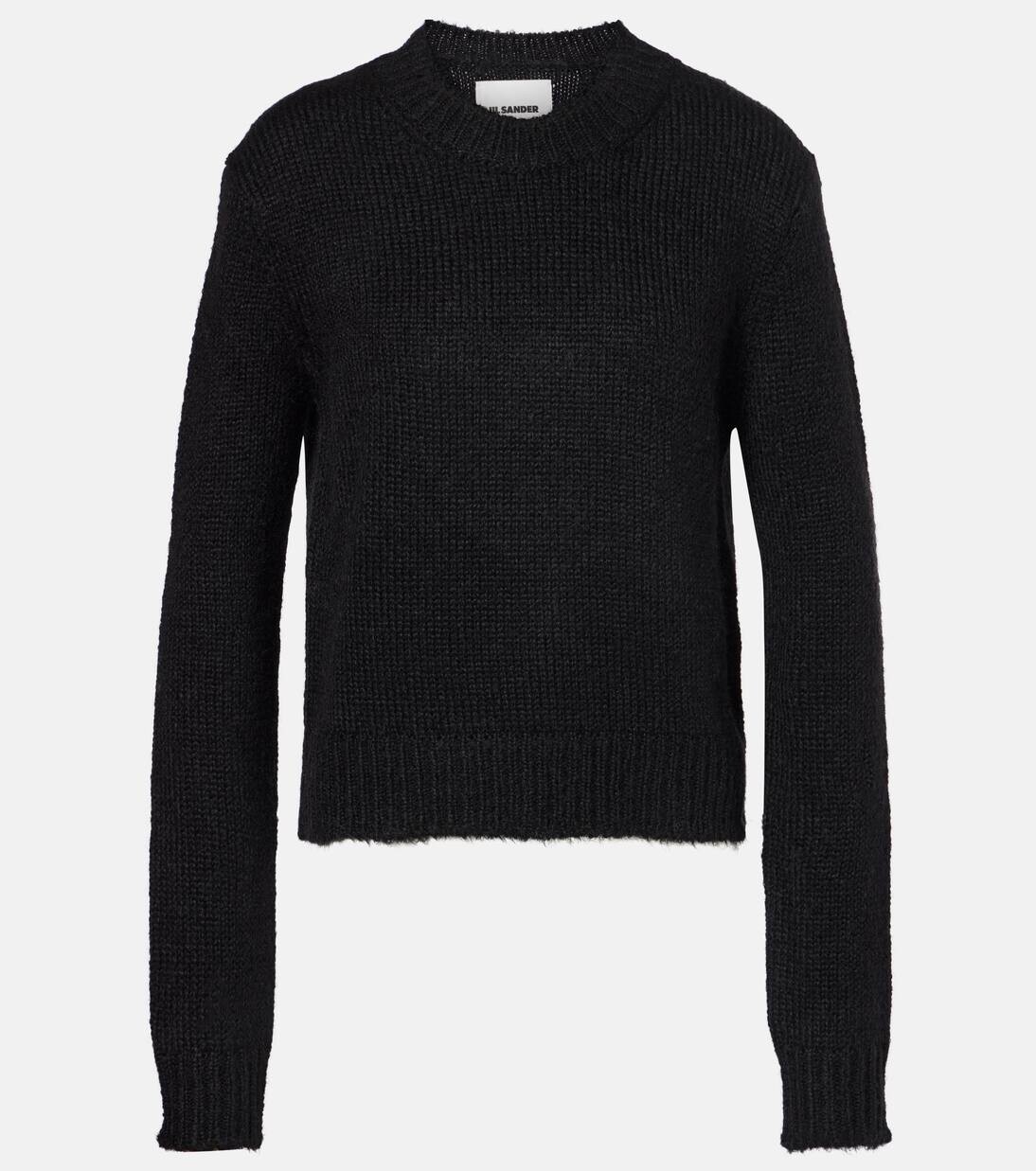 

Свитер из смесовой шерсти Jil Sander, черный