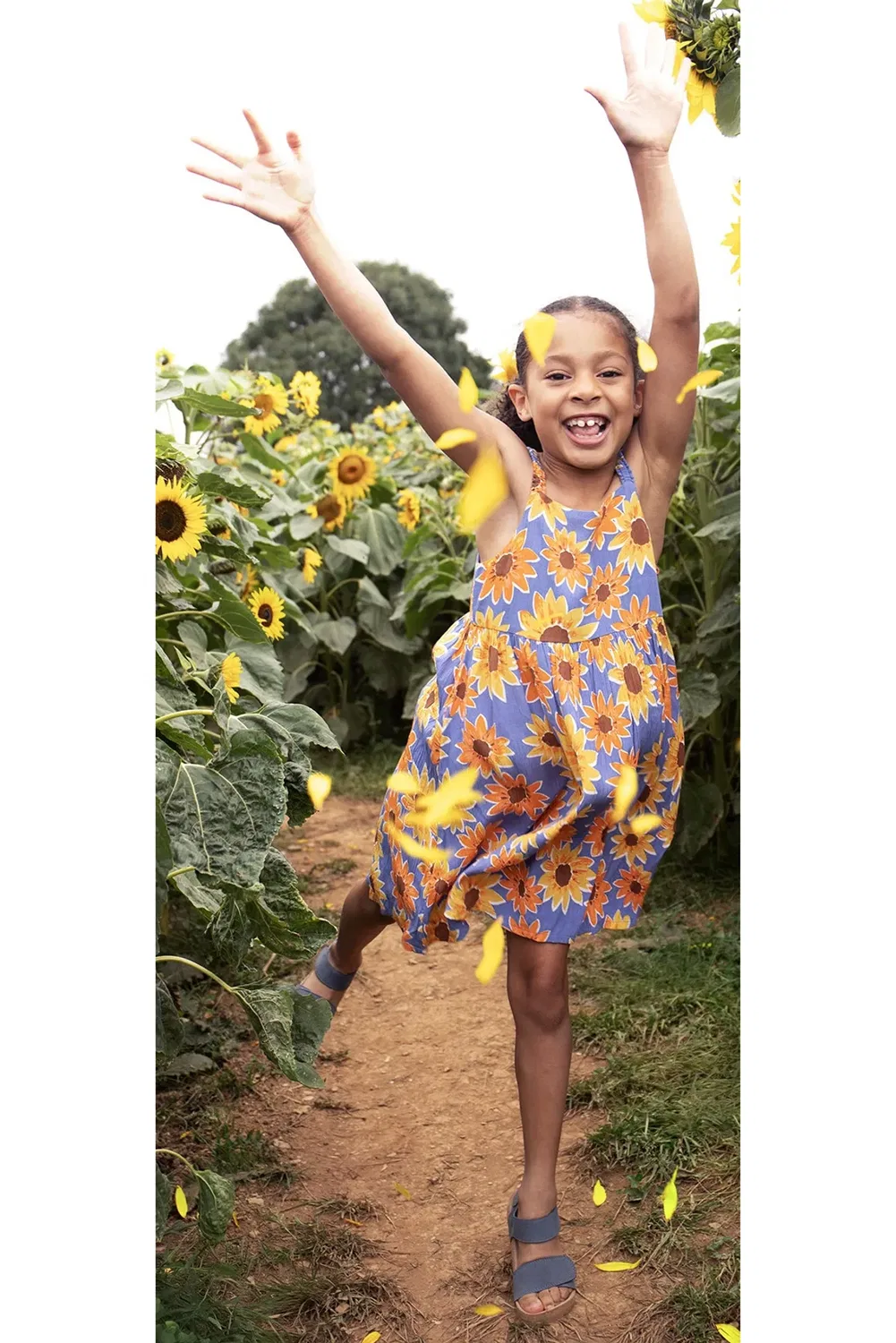 Детское платье из хлопка Sophie Summer Dress Frugi, Lilac — фото 2