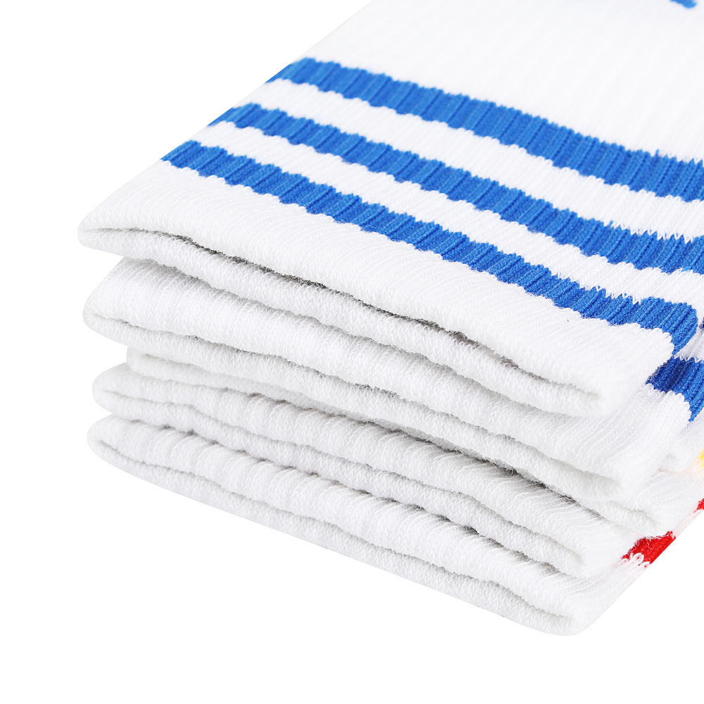 Низкие носки унисекс набор из 3 пар Adidas Originals, белый/синий/spark (3 pack) — фото 2