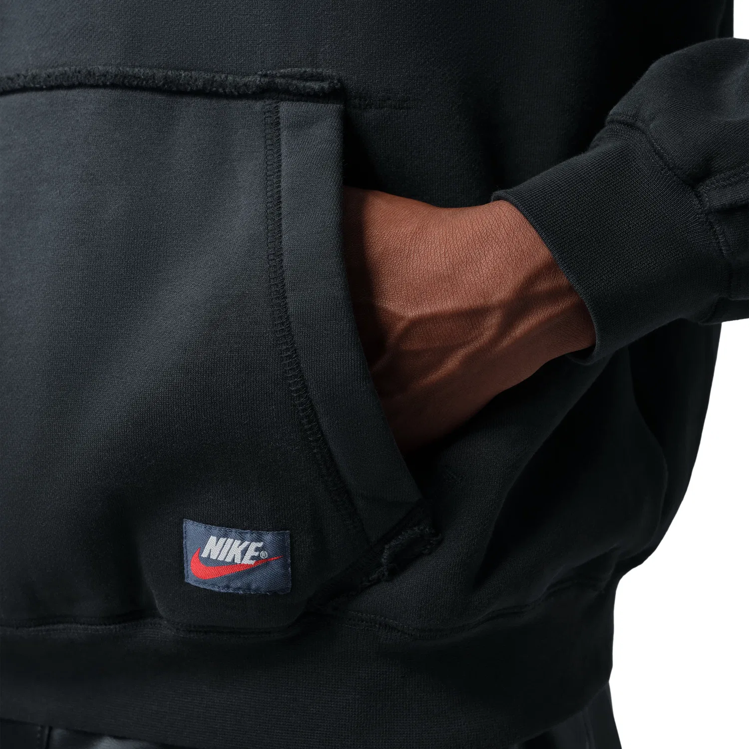 Мужское худи с принтом Air Jordan Flight Wings Fleece Hoodie, черный — фото 2
