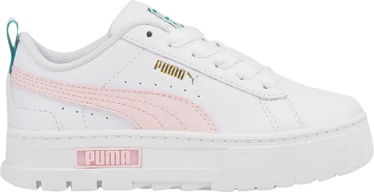 

Кроссовки Puma Mayze Leather Little Kid White Chalk Pink, белый