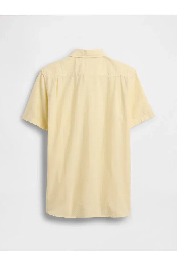 Детская рубашка для мальчиков с коротким рукавом Basics Gap, Yellow — фото 3