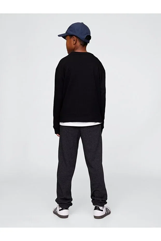 Детские спортивные штаны для мальчиков с принтом Basics Gap, Anthracite — фото 4