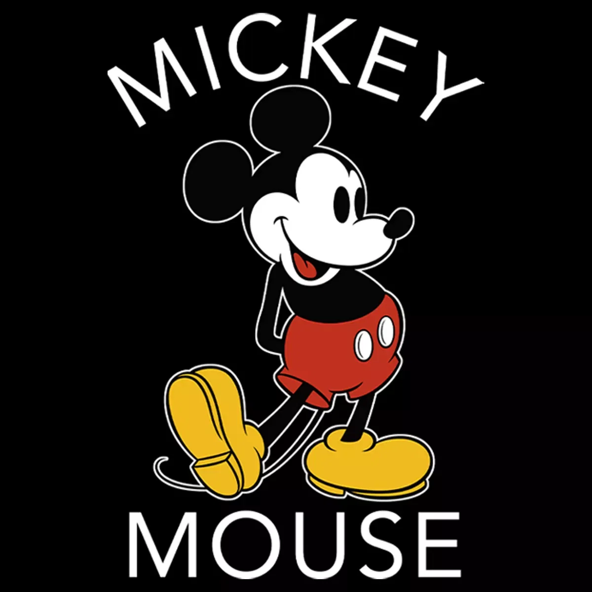 Детский худи с принтом Mickey Mouse Classic Style Pull Over Hoodie Mickey Mouse & Friends, Black — фото 2
