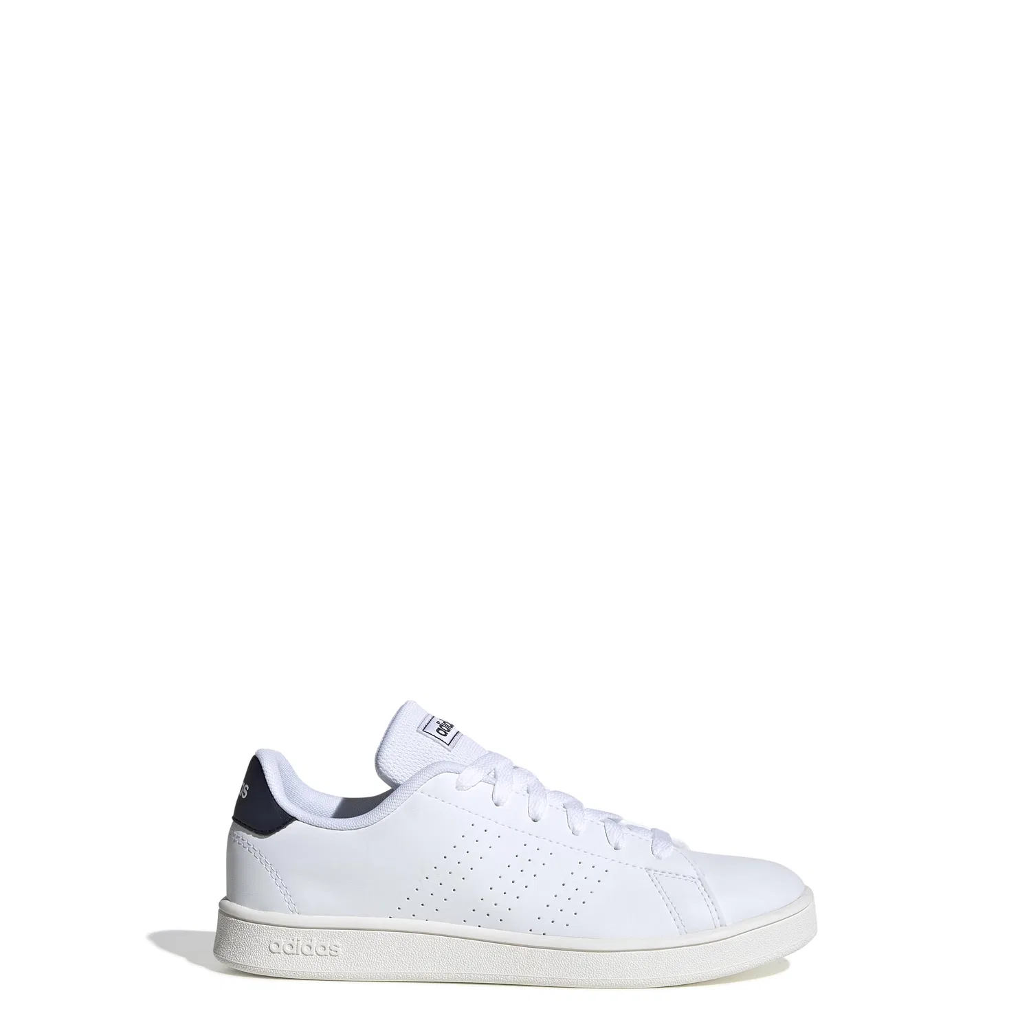 Детские кроссовки с перфорацией Advantage K Adidas, Cloud White Green Grey Two 100 — фото 2