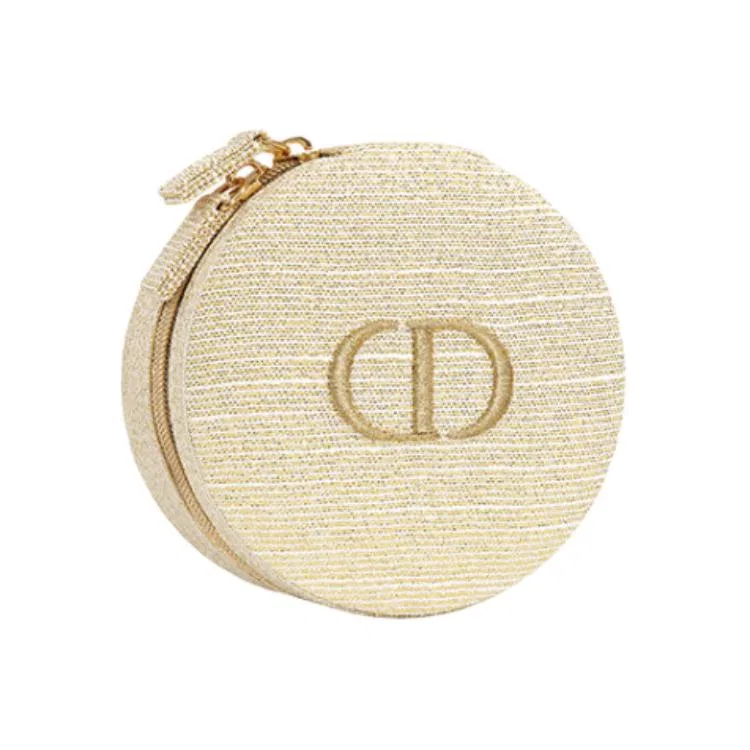 Женская косметичка с золотой нитью Premium Gold-Thread Makeup Bag, DIOR