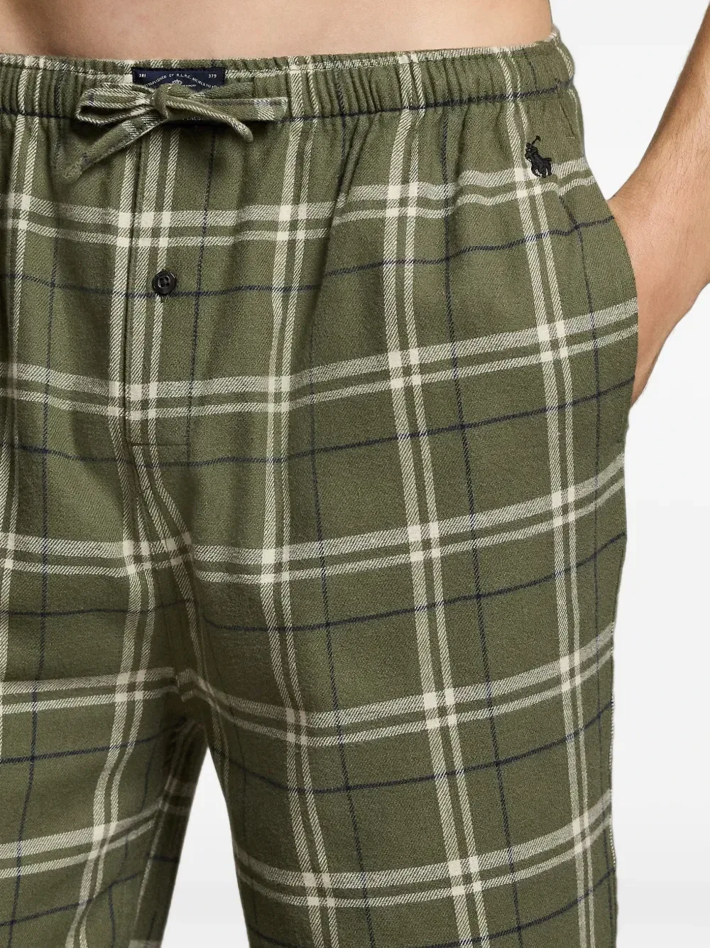 Пижамный комплект из фланели в клетку POLO RALPH LAUREN, зеленый — фото 4