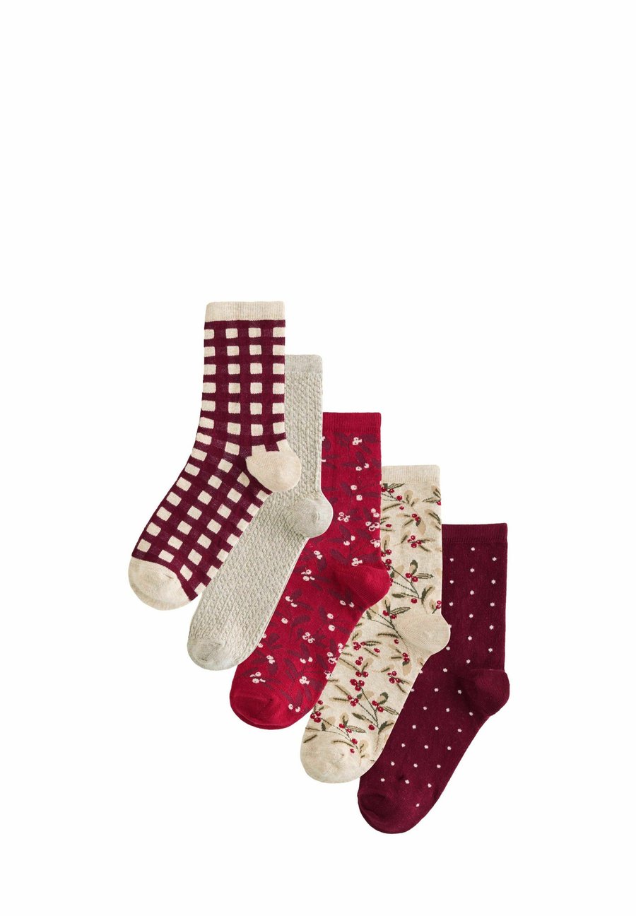 

Носки Next 5 PACK , Ditsy Christmas Berry/Red