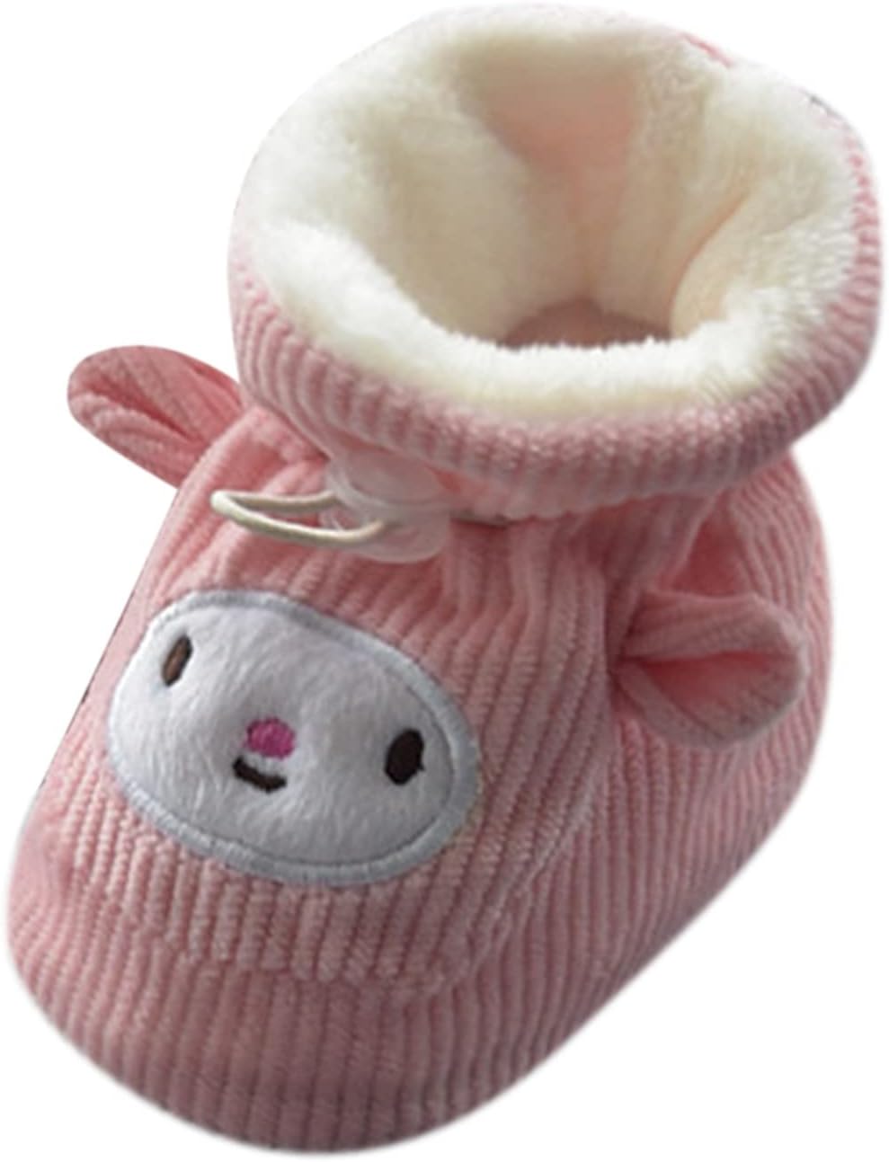 

Детские сапоги для снеговика, напольные сапоги, обувь для малышей, хлопковые туфли с плюшевой подкладкой, толстая теплая мягкая подошва, милые туфли, носки с бантиками, для девочки Generic, розовый