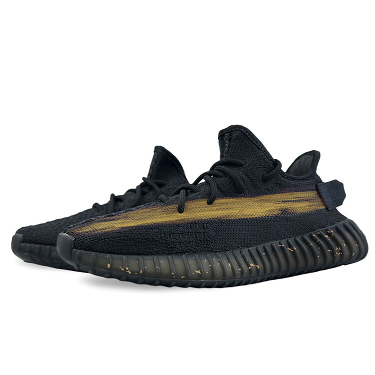Кроссовки adidas originals Yeezy Boost 350 V2 Lifestyle Shoes Unisex Low-top Black/gold, черный — фото 3