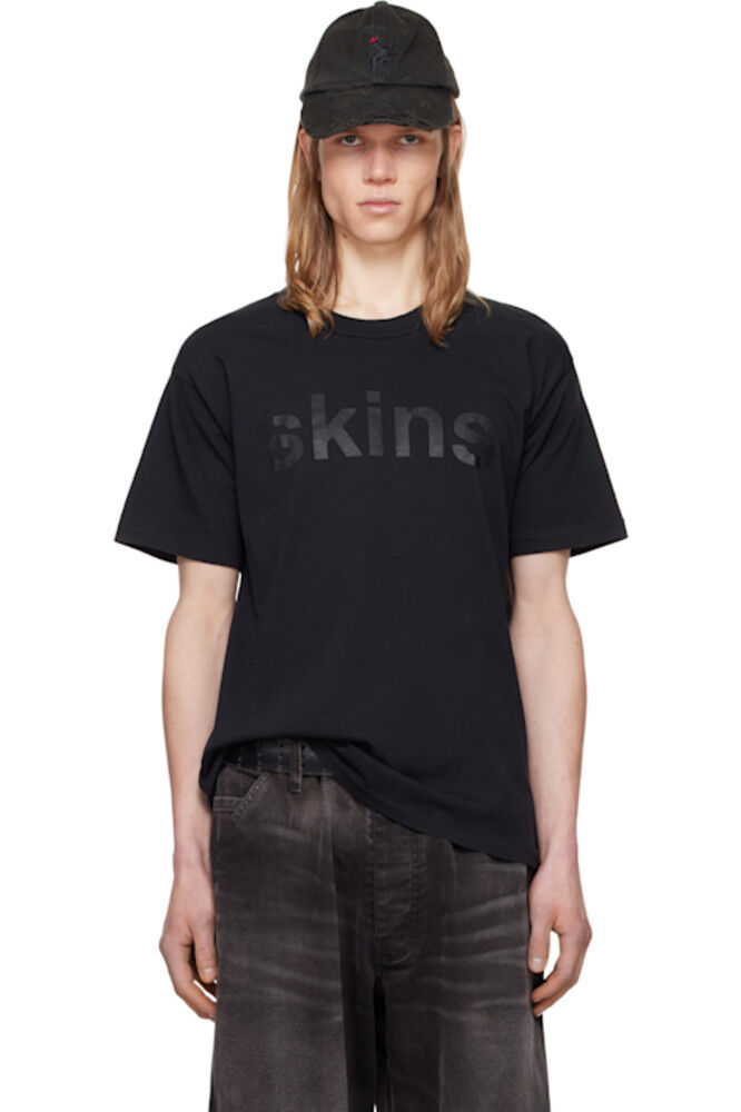 

Черная футболка с круглым вырезом «Skins» ALEXANDER DIGENOVA