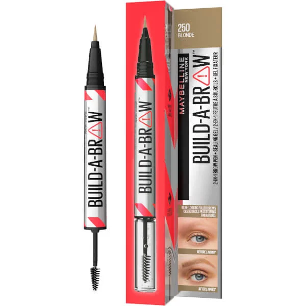 

Maybelline build-a-brow 2 простых шага: карандаш и гель для бровей Maybelline New York, цвет blonde