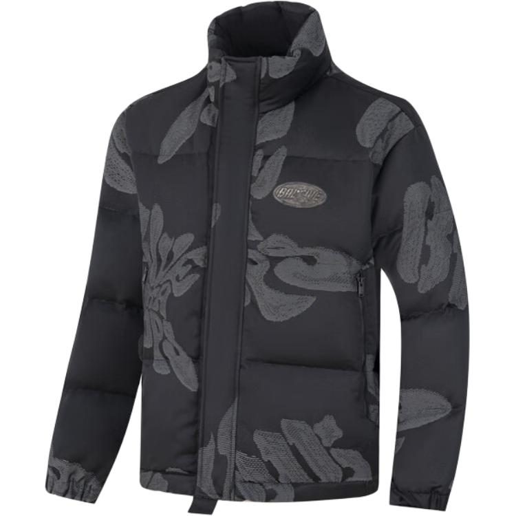 

LINING Бадфайв мужская пуховая куртка черная жаккардовая, Black Jacquard