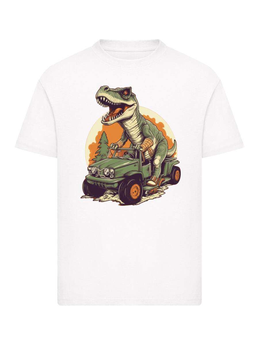 

Рубашка F4NT4STIC Monster Truck Cooler Dinosaurier, белый