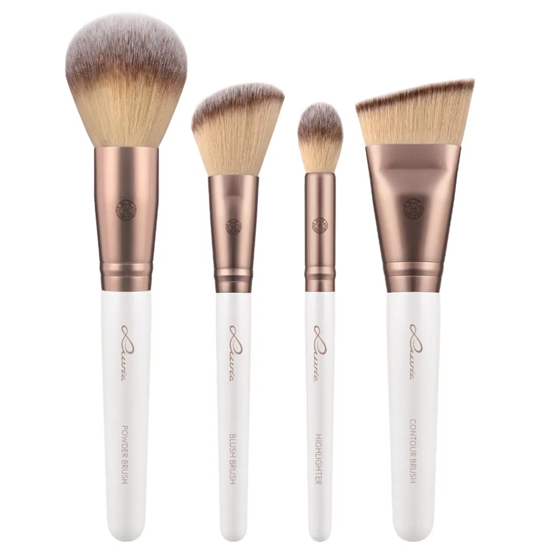 Набор профессиональных веганских кистей для макияжа «Prime Vegan Pro» от Luvia Luvia Cosmetics, Mother Of Pearl / Coffee — фото 3