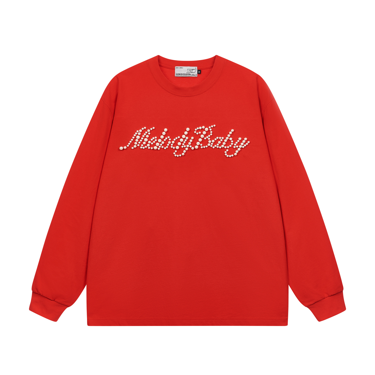 

Футболка с длинными рукавами унисекс HARSH AND CRUEL, красный