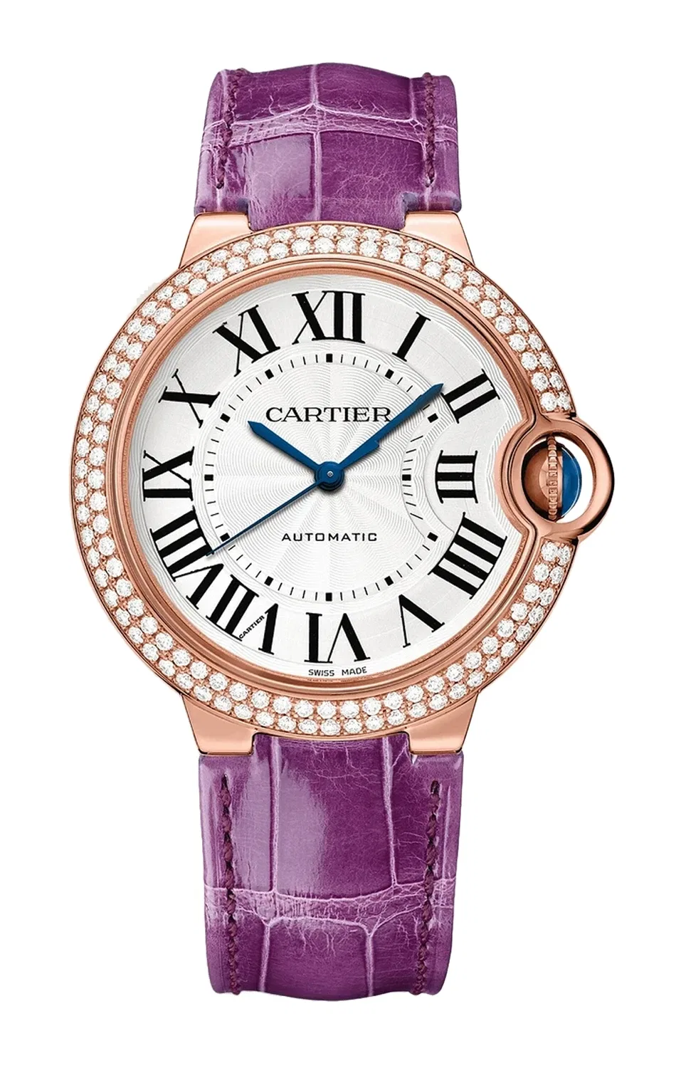 BALLON BLEU DE CARTIER 36 ММ, АВТОМАТИЧЕСКИЕ, РОЗОВОЕ ЗОЛОТО, БРИЛЛИАНТЫ - WJBB0050, золотой