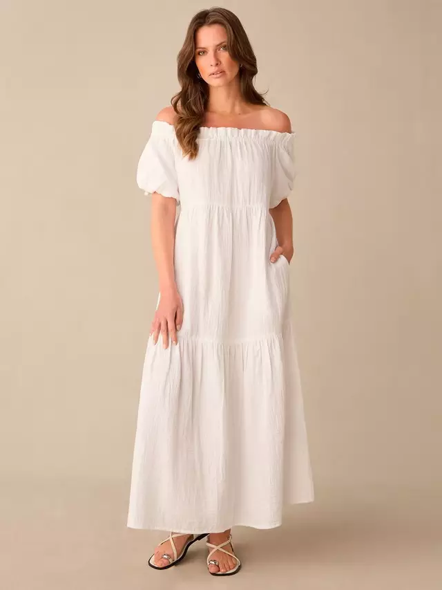 

Платье Ro&Zo Petite Frill Detail Cheesecloth, белый