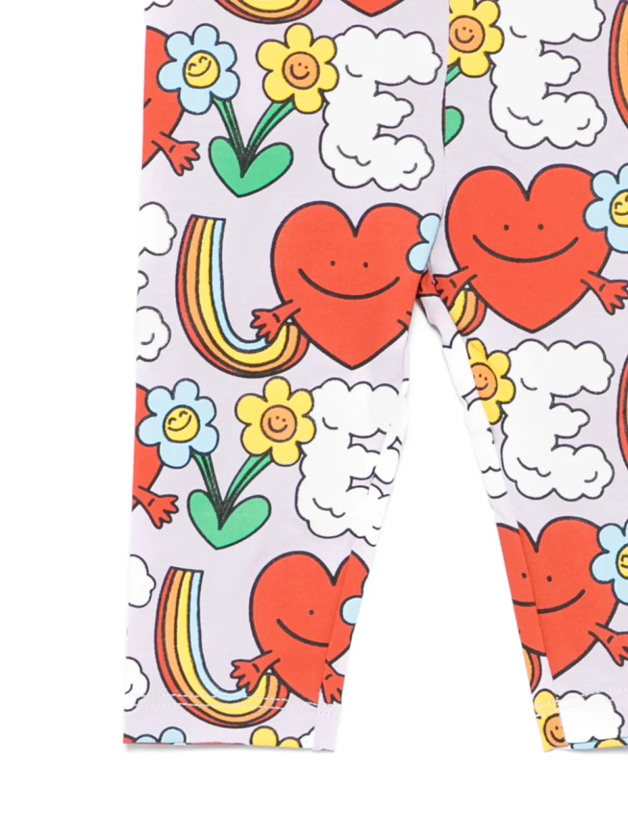 Леггинсы с графическим принтом Stella McCartney Kids, фиолетовый — фото 3