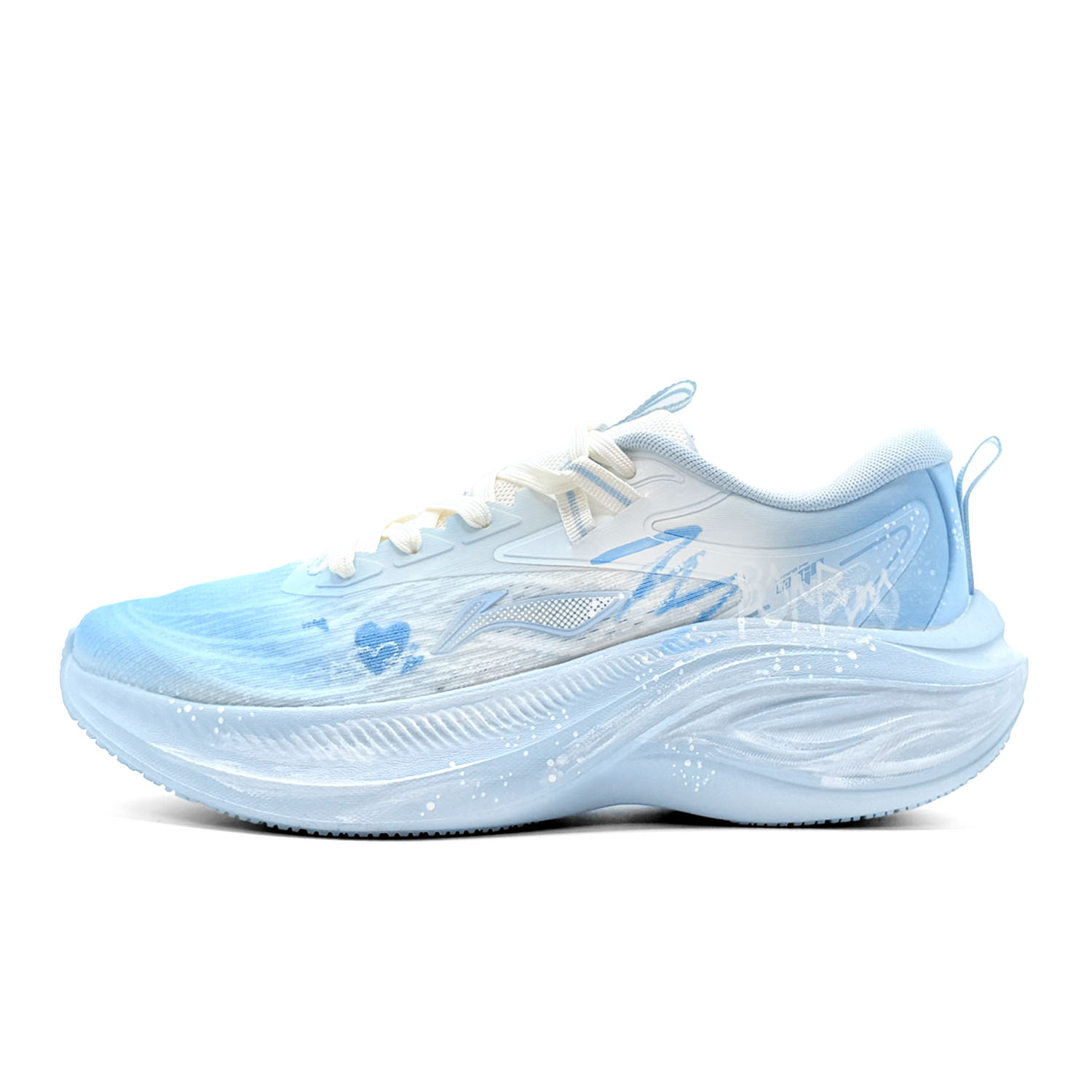 

LINING Женские кроссовки Casual Running Shoes Low top синие Ride Waves Cushioning Wear Resistant