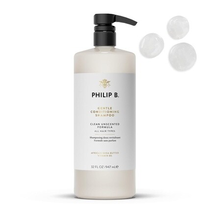 PHILIP B. Gentle Conditioning Shampoo 32 унции. Легкое увлажняющее средство для волос, защищает цвет, придает мягкость и блеск, 2 фунта Philip B