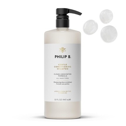 

PHILIP B. Gentle Conditioning Shampoo 32 унции. Легкое увлажняющее средство для волос, защищает цвет, придает мягкость и блеск, 2 фунта Philip B