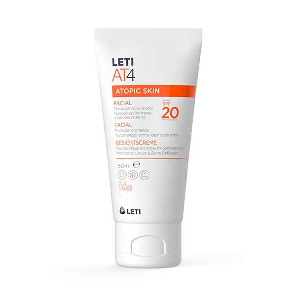

Средняя защита от солнца SPF 20 AT4 Atopic Skin Leti, 50 ml