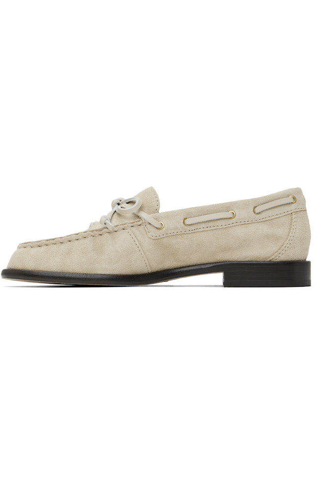 Картеровские лодочные туфли из итальянской замши Rag & Bone, цвет macadamia suede — фото 3