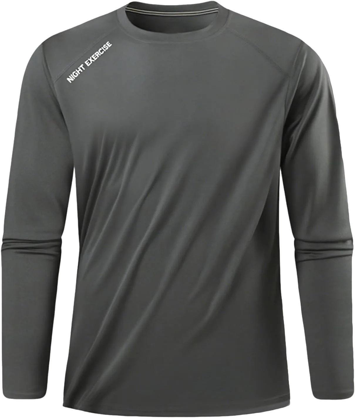 

Ymosrh Мужская Футболка с Длинным Рукавом Легкая Быстросохнущая для Тренировок и Бега, M-3XL