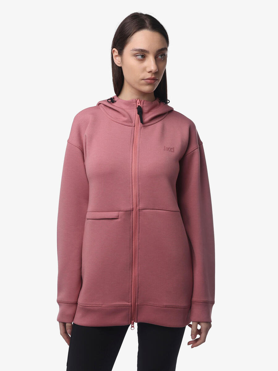 

JAKED Женская толстовка цвета старый розовый из синтетического материала для фитнеса.