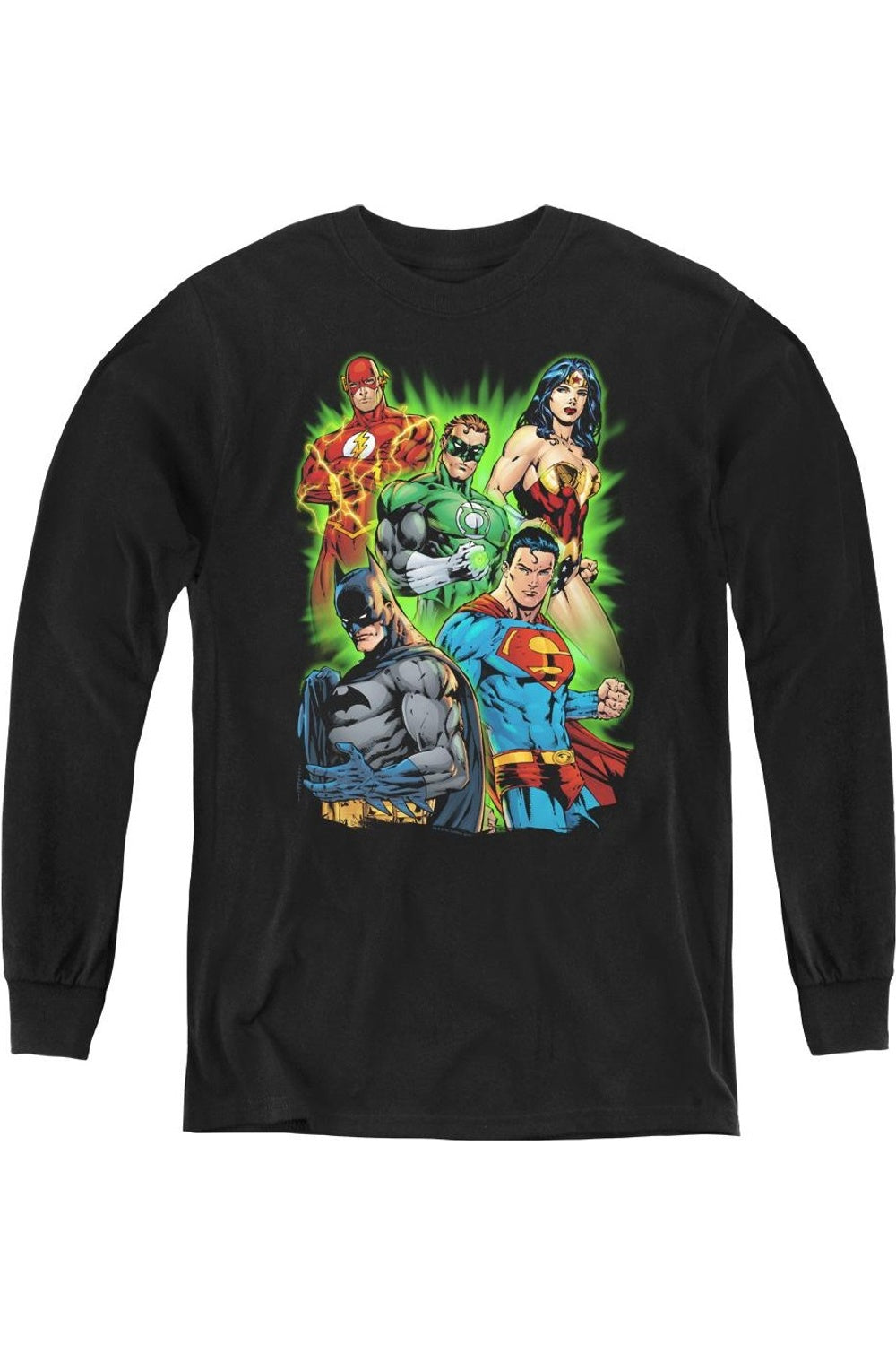

Футболка с длинным рукавом Justice League of America Will Power Youth Gildan, черный