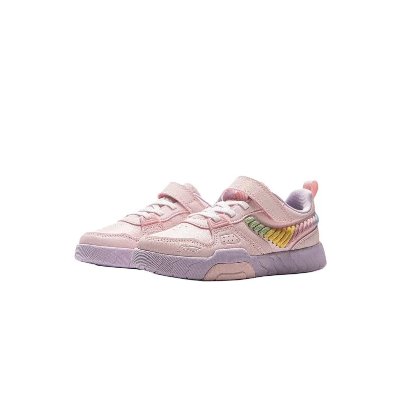Детские повседневные кроссовки Li-Ning Sports Life Collection, светло-розовый красный — фото 4