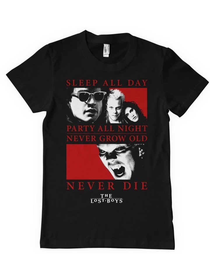

Футболка Sleep All Day Party All Night Big Tall T-Shirt черного цвета Lost Boys, Черный, Футболка Sleep All Day Party All Night Big Tall T-Shirt черного цвета Lost Boys