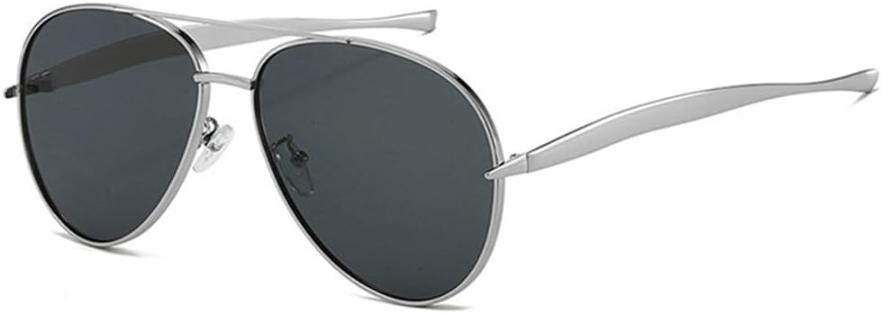 

Солнцезащитные очки UV400 с металлическими двойными перемычками, в стиле панк, темно-зеленые, для женщин и мужчин, для бега и занятий спортом на открытом воздухе generic, Silver Grey