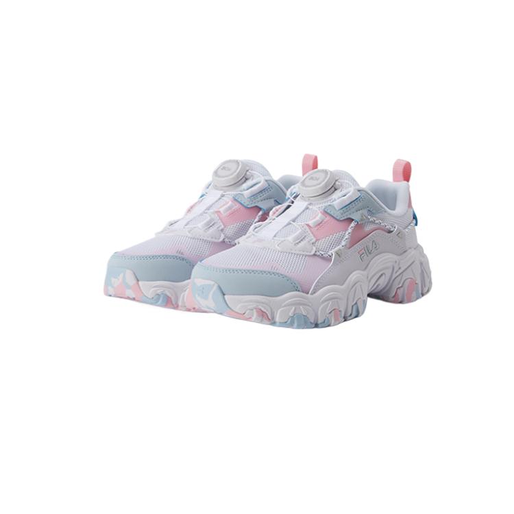FILA KIDS Боа противоскользящие износостойкие низкие детские беговые кроссовки FILA White/Girly Pink Kids' — фото 3