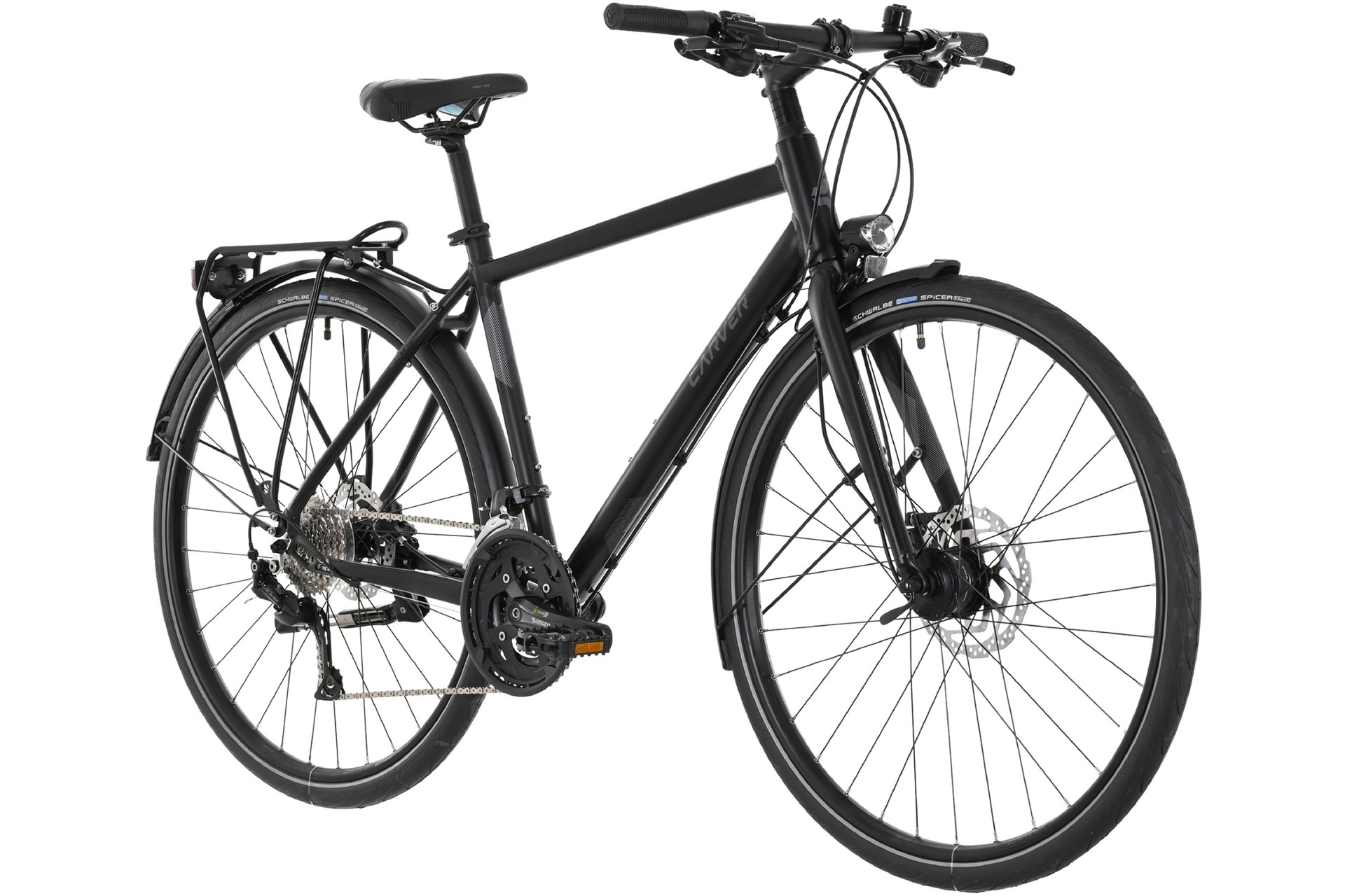 Городской велосипед Carver Uniq Zwei - 28 дюймов - Diamant - 2024, цвет Schwarz|blackdark greygrey — фото 2