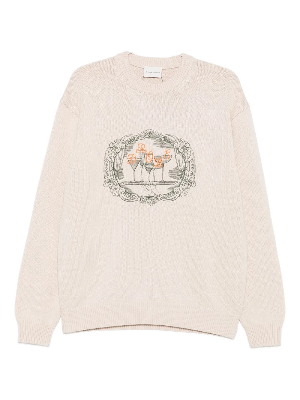 

Свитер с графическим принтом Drôle De Monsieur, бежевый