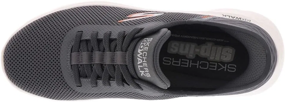 Мужские слипоны Skechers Hands Free: Go Walk Flex Hands Up Trainers, Gray — фото 4